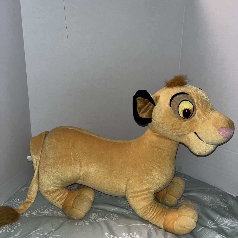 Disney The Lion King Jumbo Simba Plush Stuffed Animal 18x16x8 Hasbro 2002‎ Toy